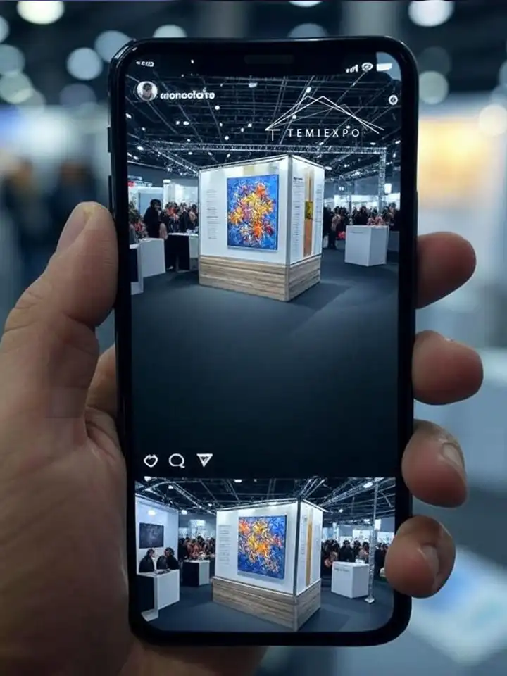 Photo of a booth at an exhibition on Instagram